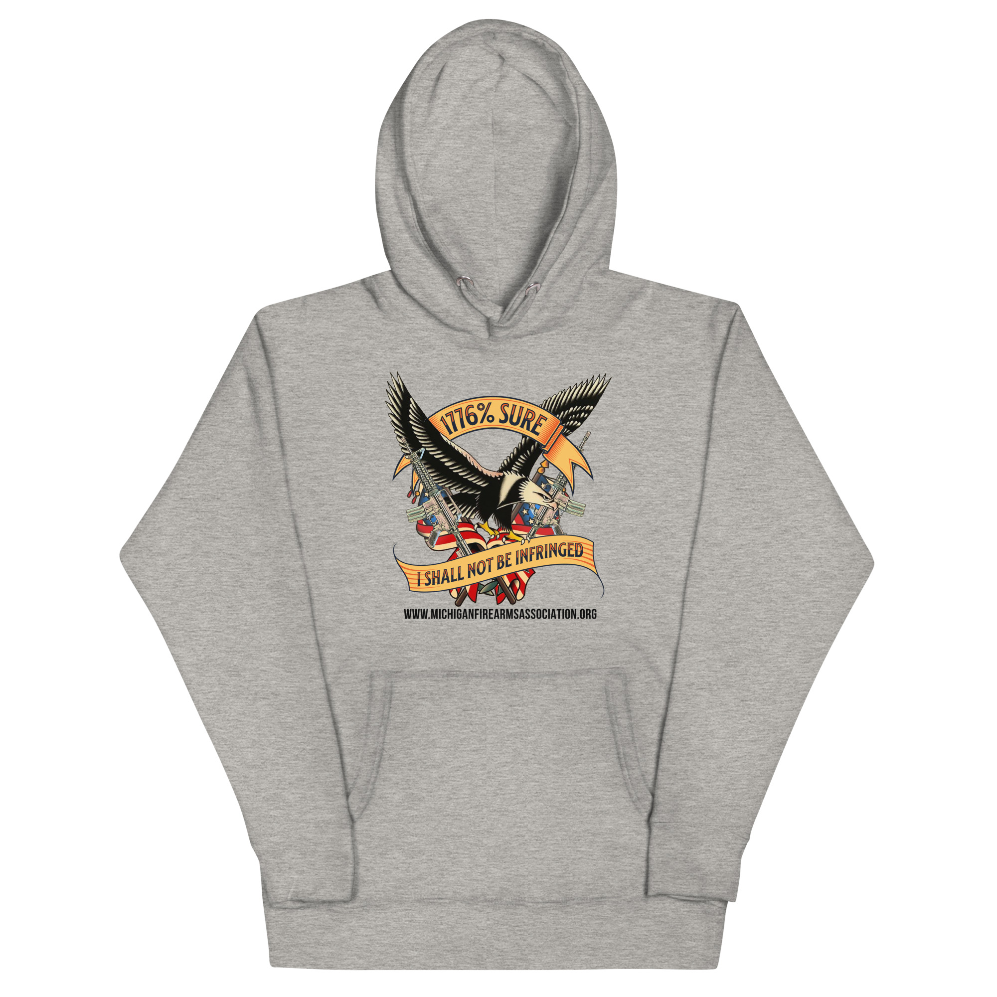 1776% Sure - Black Text - Unisex Hoodie - Image 13