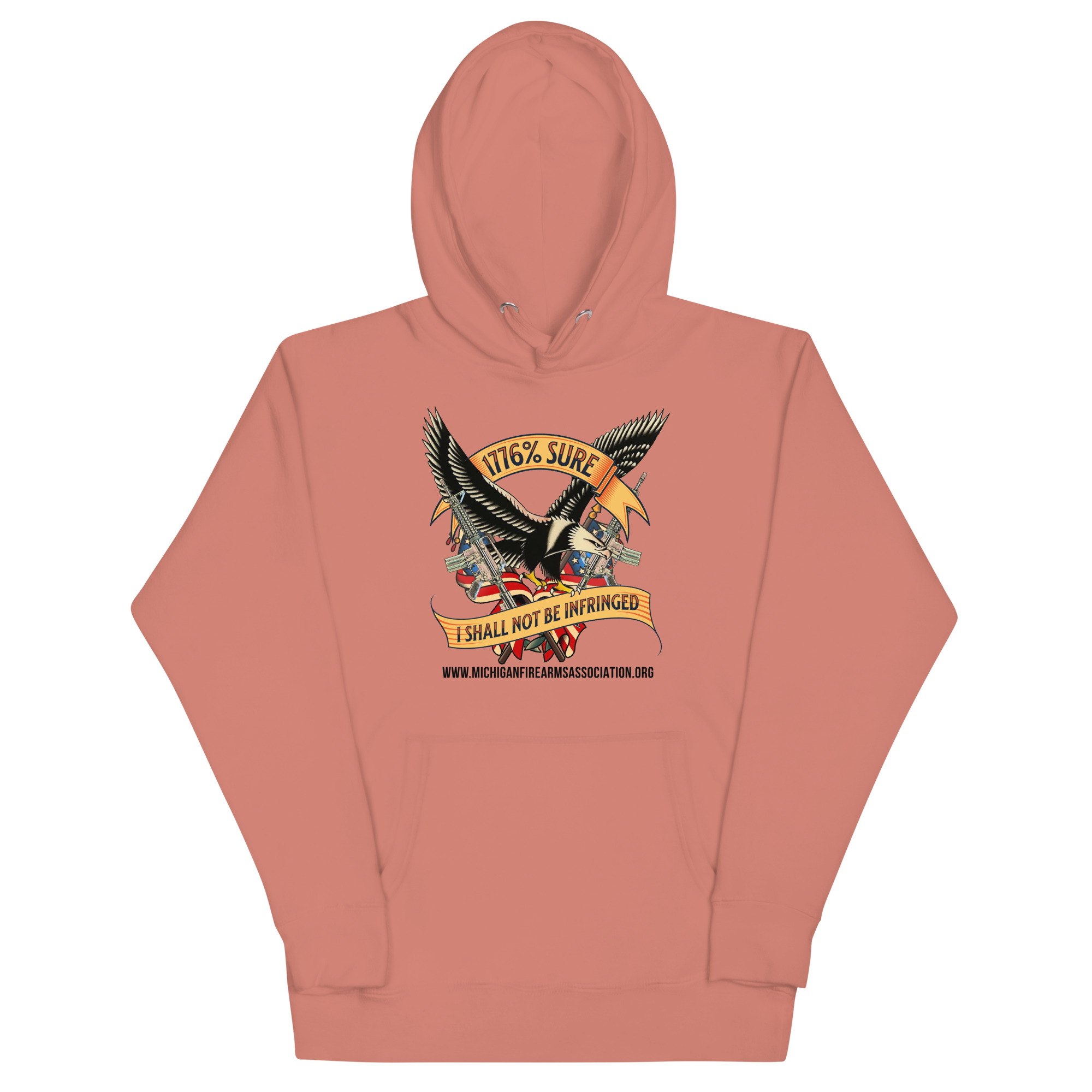 1776% Sure - Black Text - Unisex Hoodie - Image 12