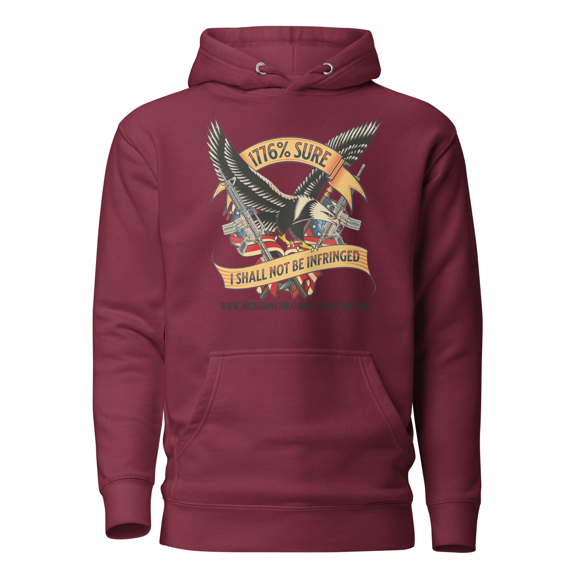 1776% Sure - Black Text - Unisex Hoodie