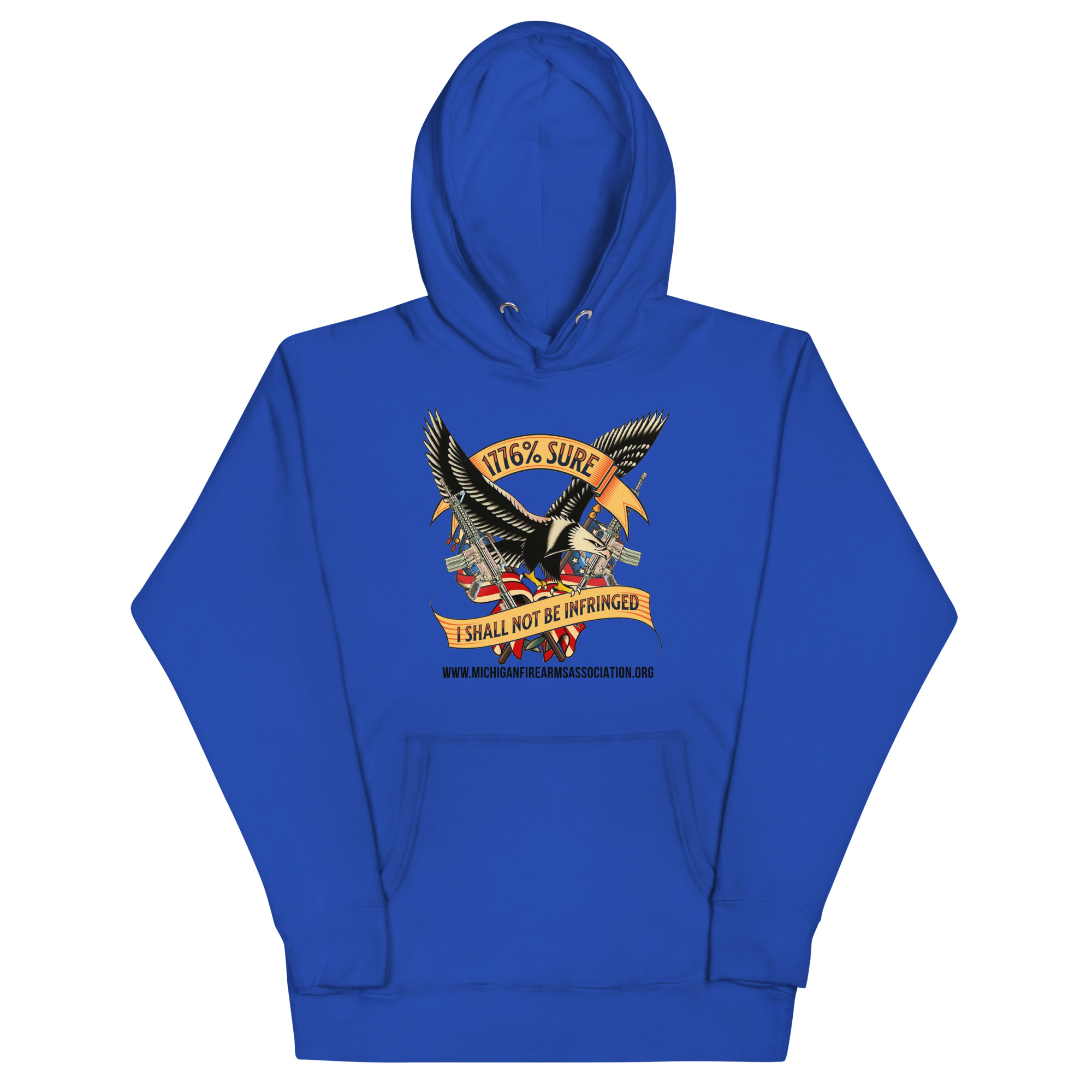 1776% Sure - Black Text - Unisex Hoodie - Image 9