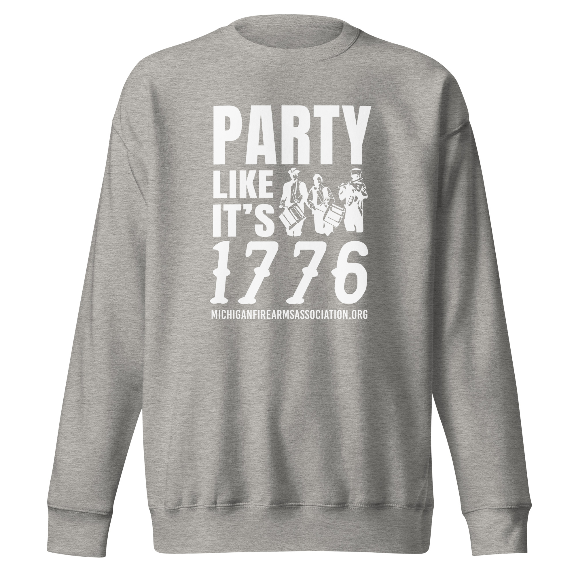 Party Like It's 1776 White Text - Unisex Premium Sweatshirt - Image 7