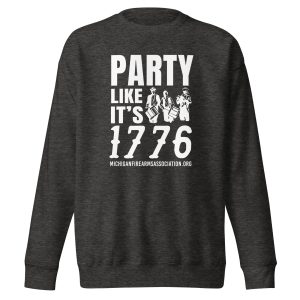 Party Like It's 1776 White Text - Unisex Premium Sweatshirt