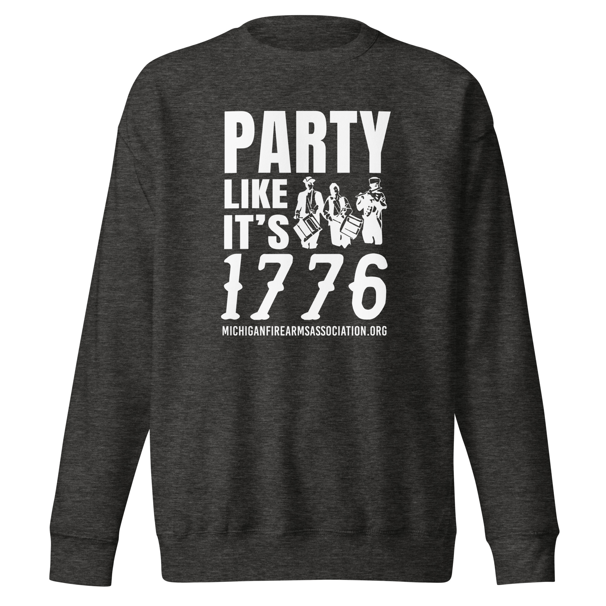 Party Like It's 1776 White Text - Unisex Premium Sweatshirt