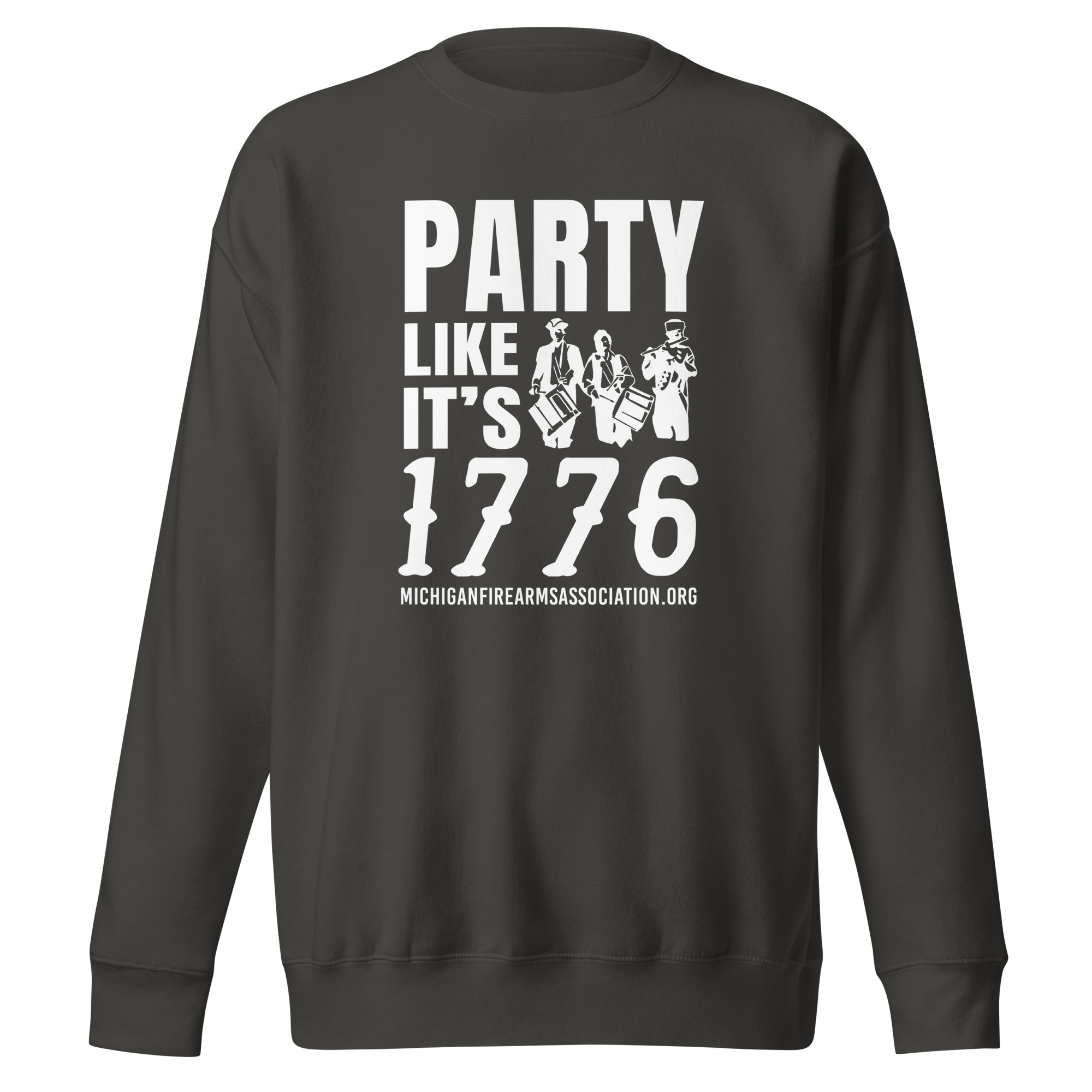 Party Like It's 1776 White Text - Unisex Premium Sweatshirt - Image 5