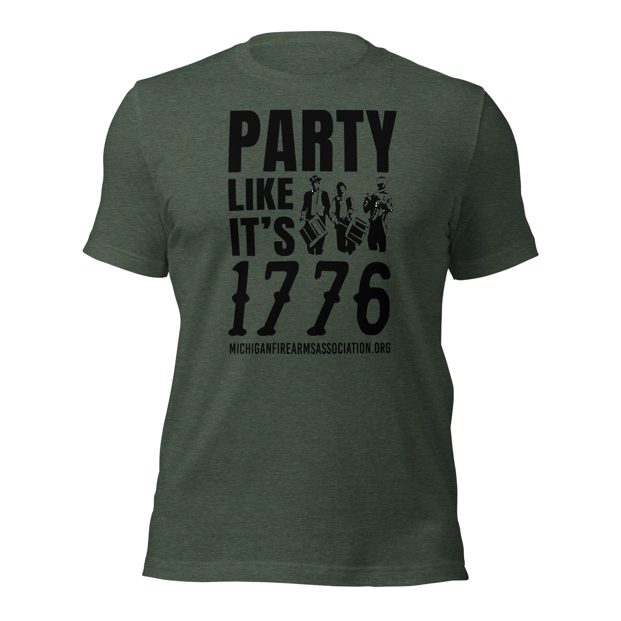 Party Like it’s 1776% Short-Sleeve – Premium Unisex – Dark Text - Image 2
