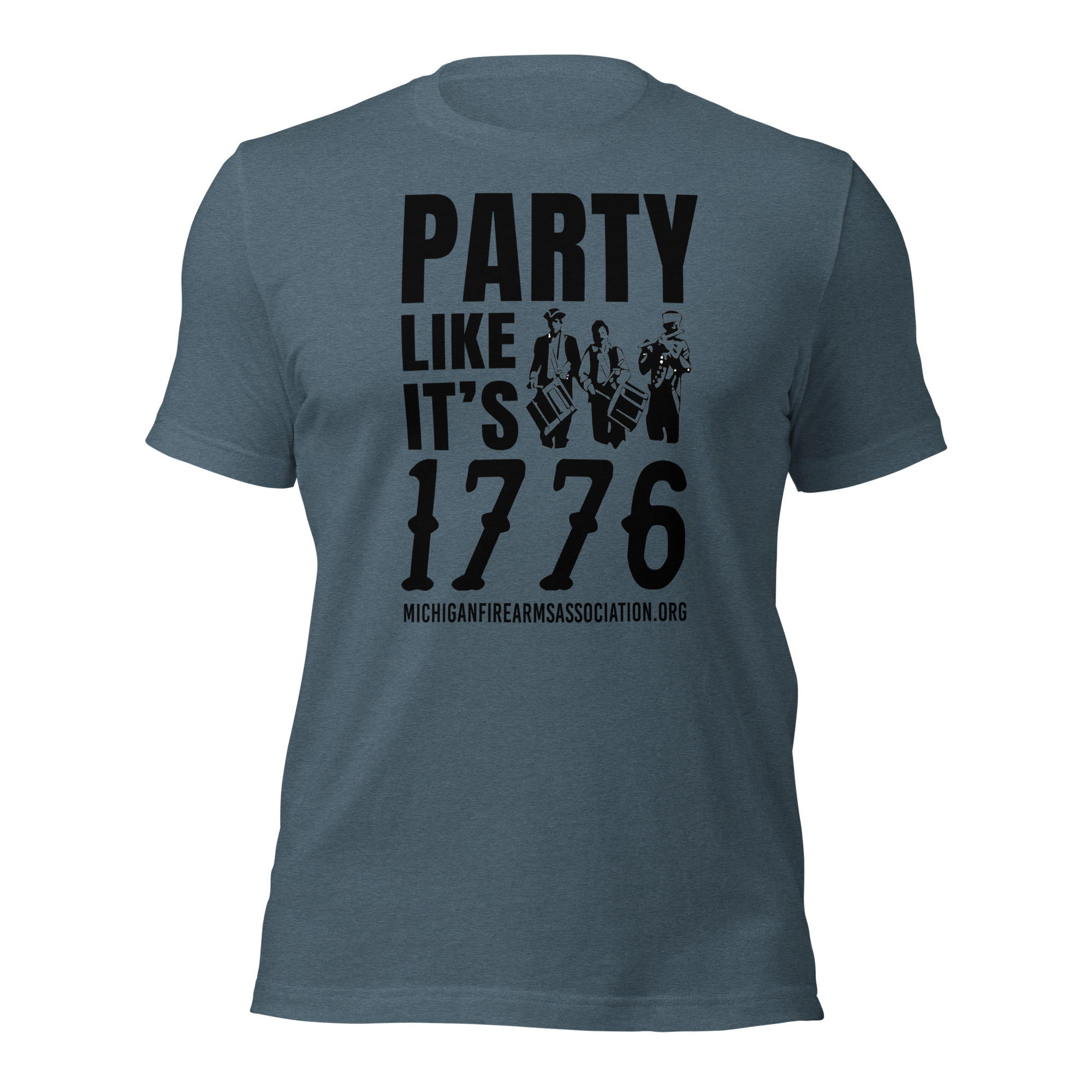 Party Like it’s 1776% Short-Sleeve – Premium Unisex – Dark Text - Image 3