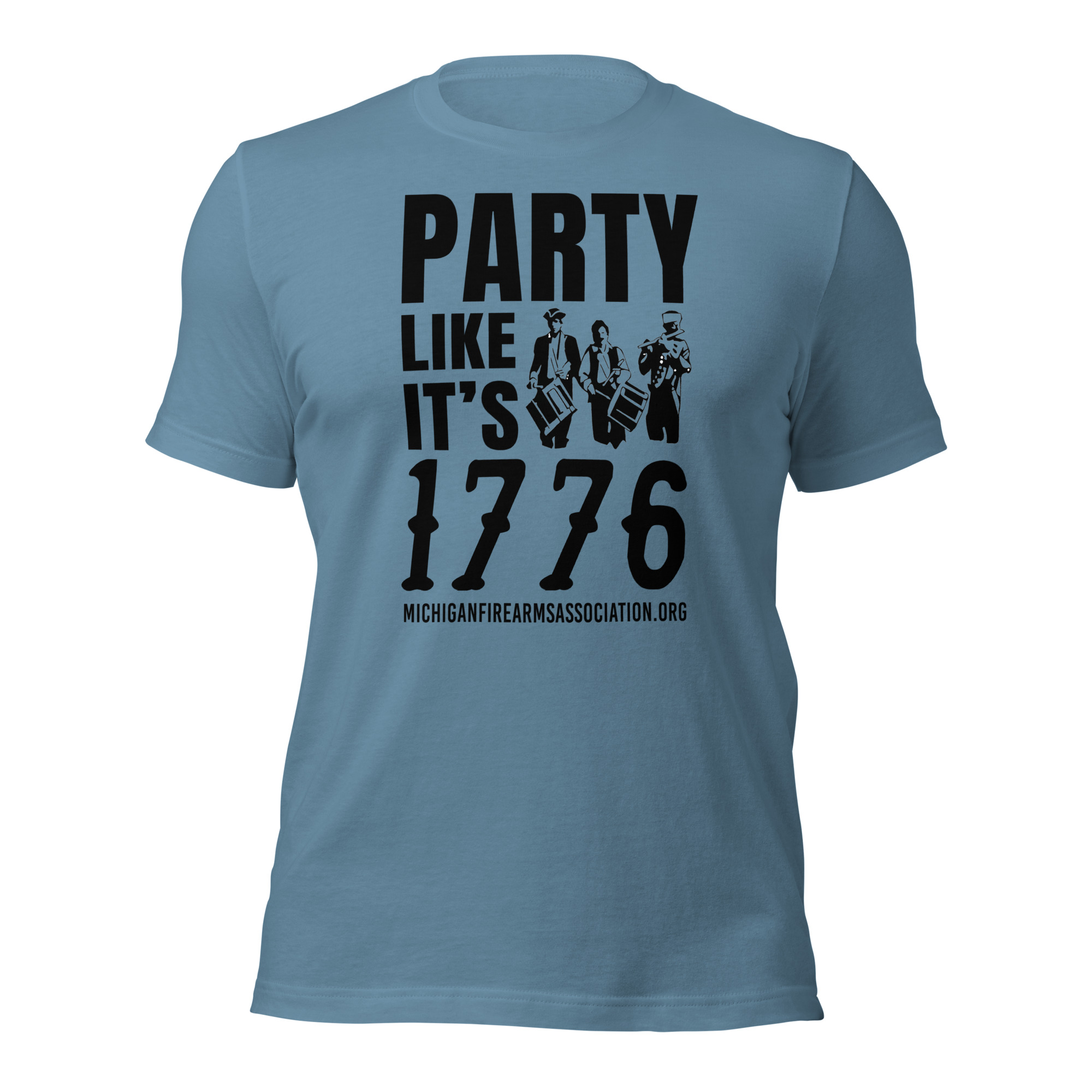 Party Like it’s 1776% Short-Sleeve – Premium Unisex – Dark Text - Image 6