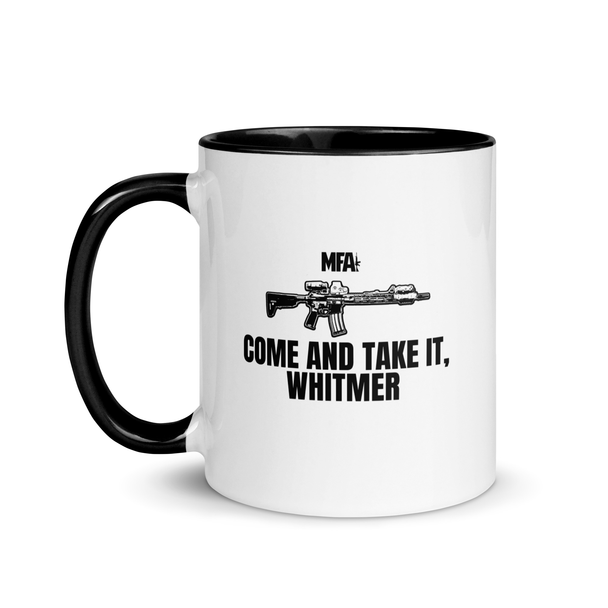 Come and Take it Whitmer Mug with Color Inside - Image 8