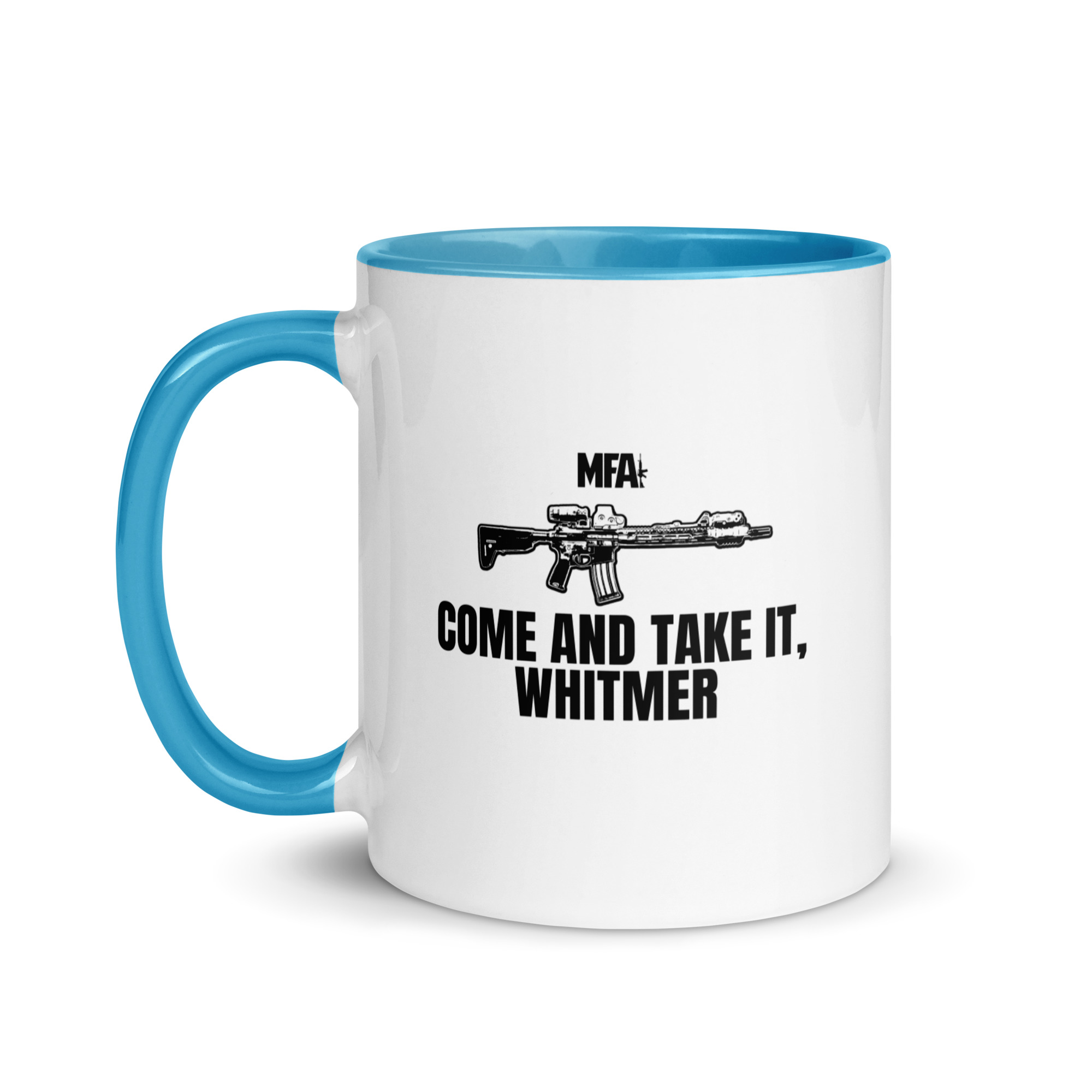 Come and Take it Whitmer Mug with Color Inside - Image 12