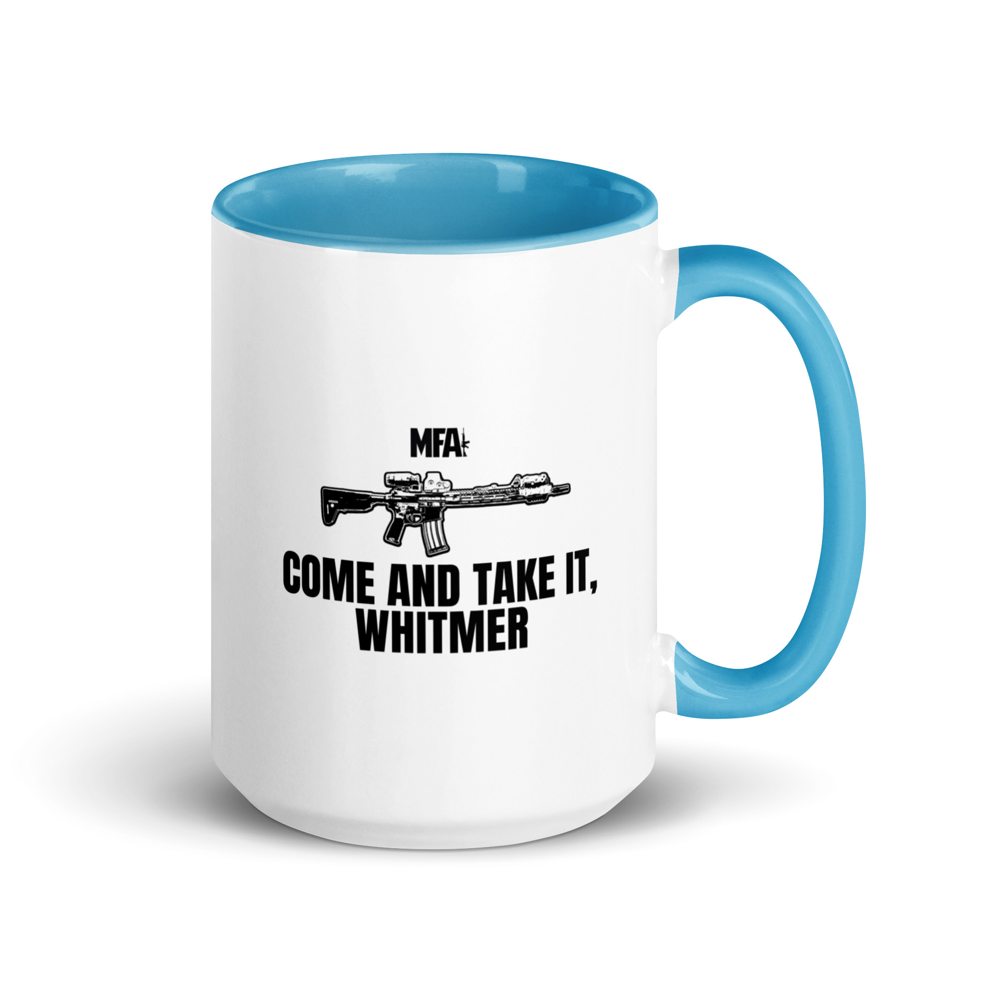 Come and Take it Whitmer Mug with Color Inside - Image 35