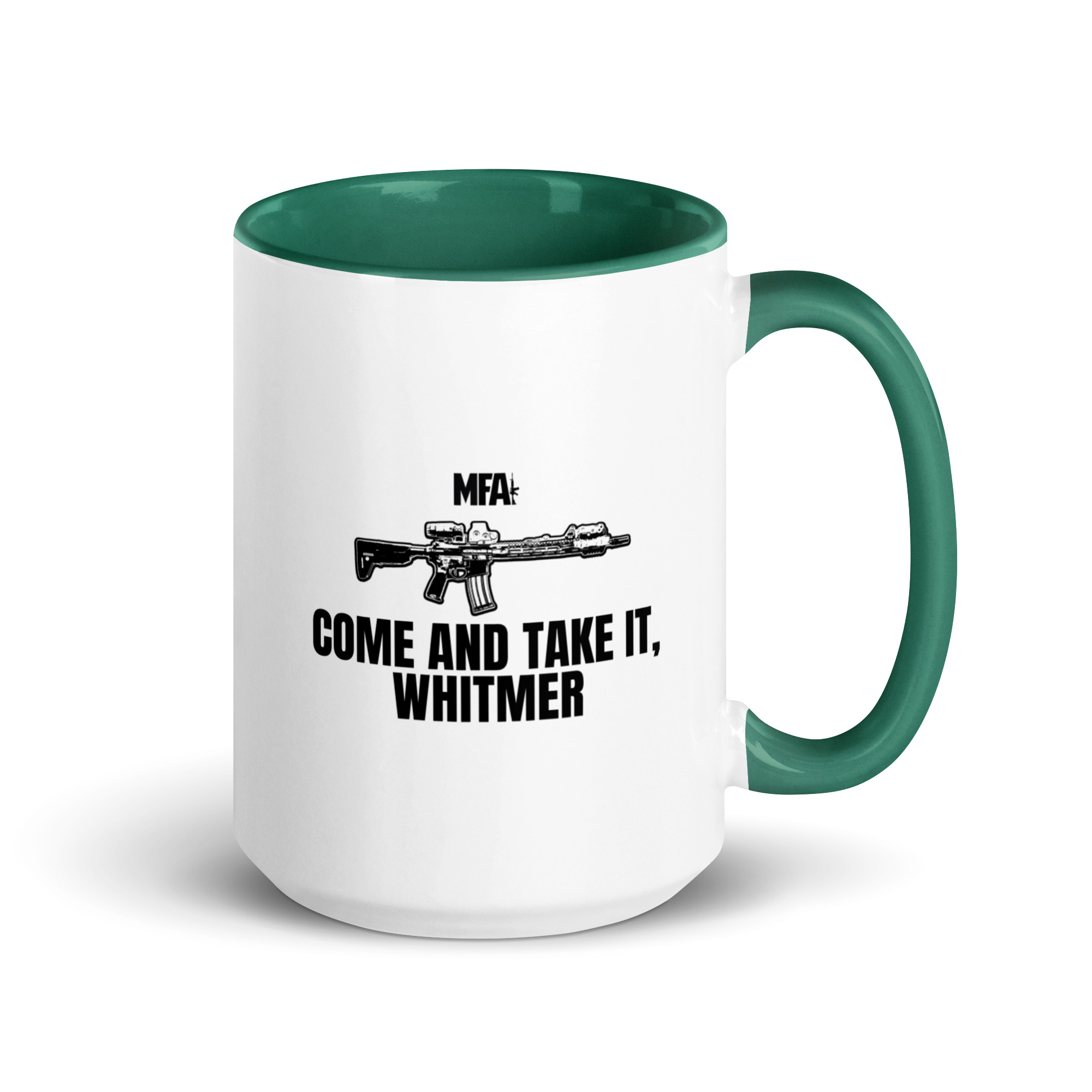 Come and Take it Whitmer Mug with Color Inside - Image 34