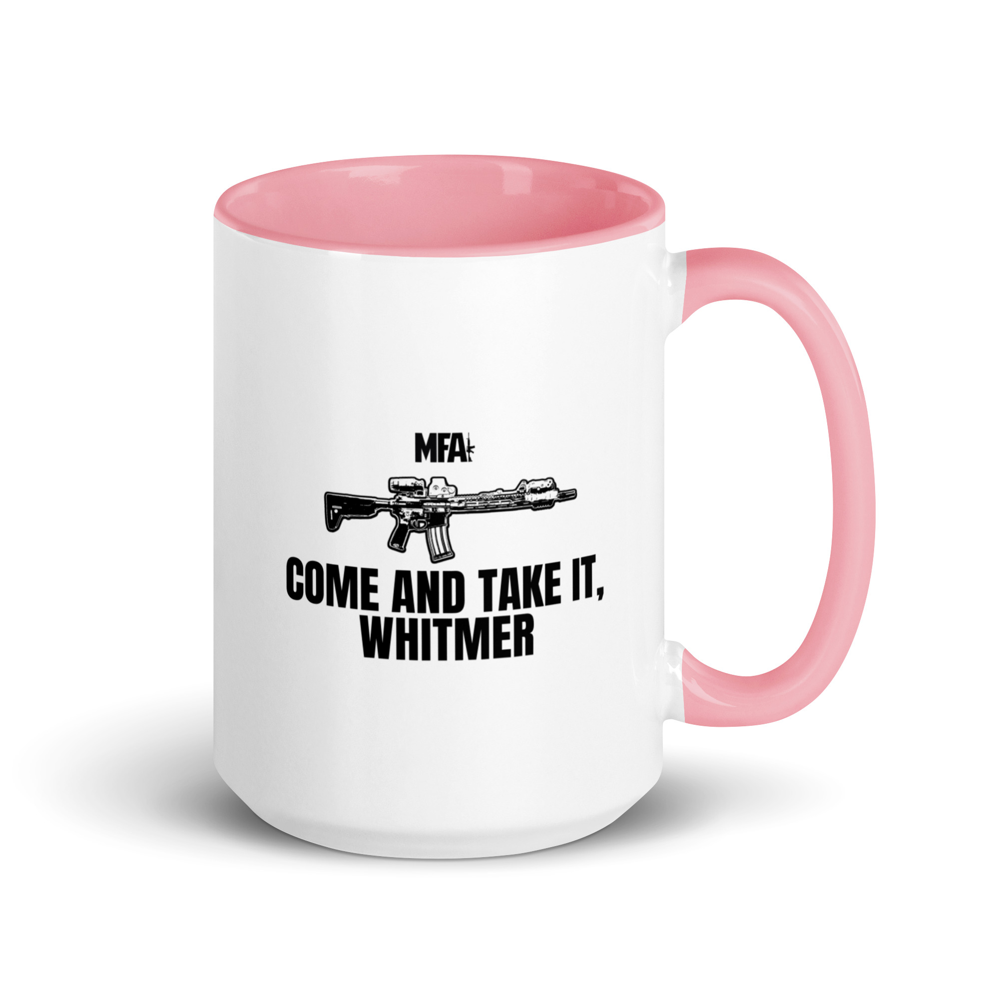 Come and Take it Whitmer Mug with Color Inside - Image 36