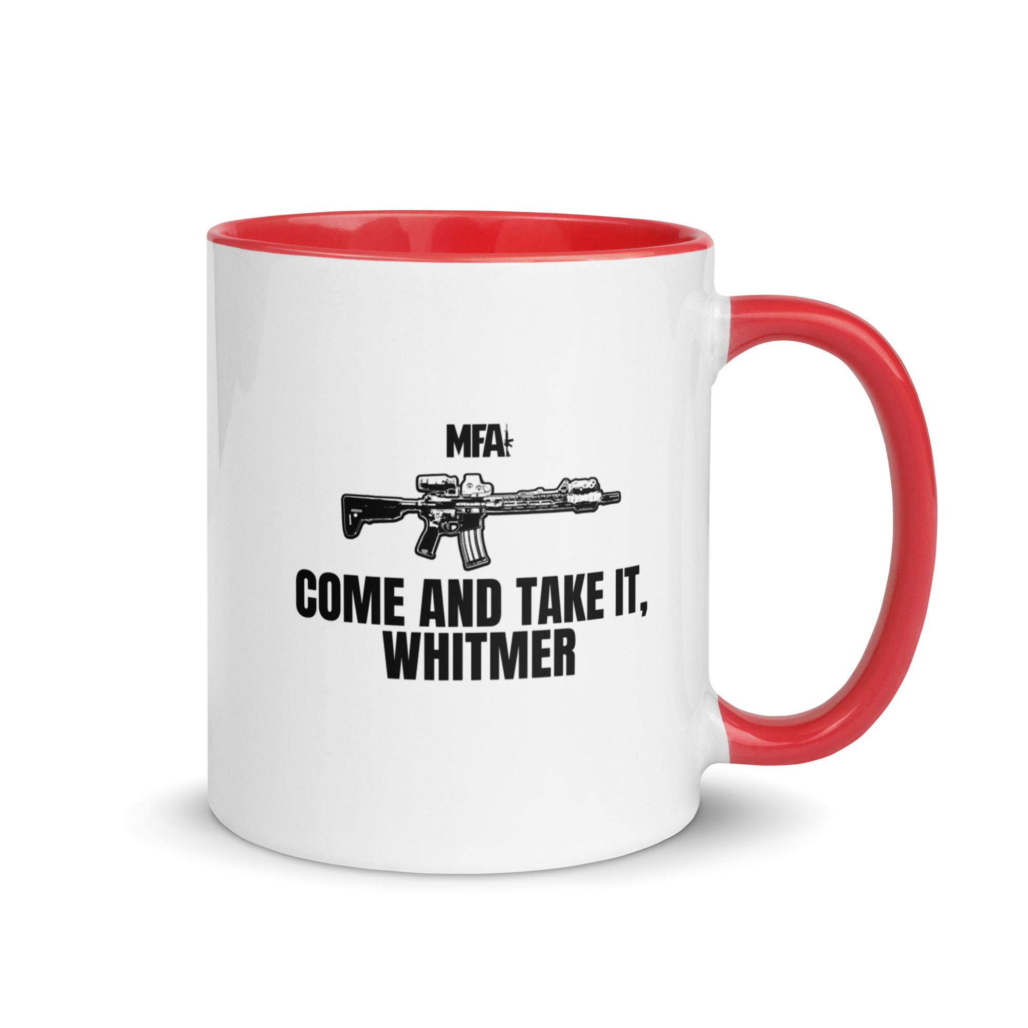 Come and Take it Whitmer Mug with Color Inside - Image 15