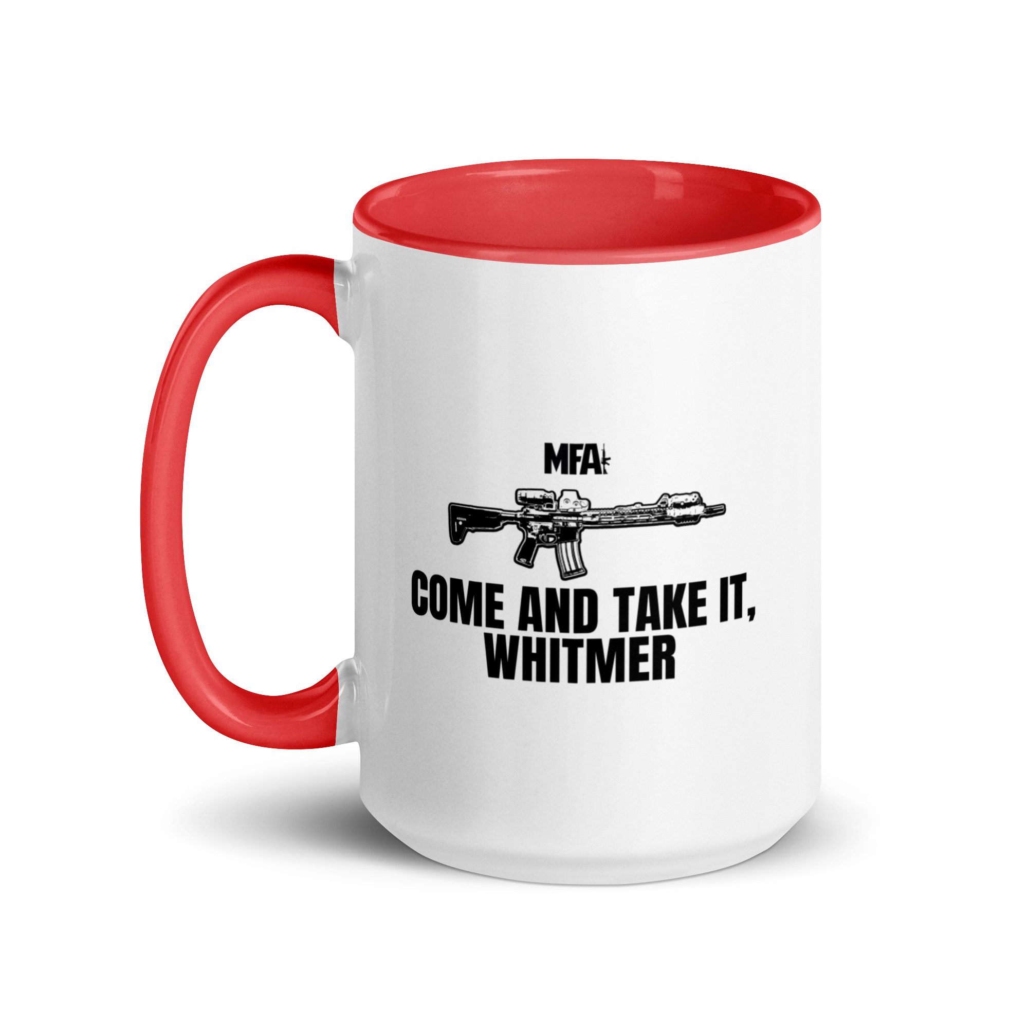 Come and Take it Whitmer Mug with Color Inside - Image 27