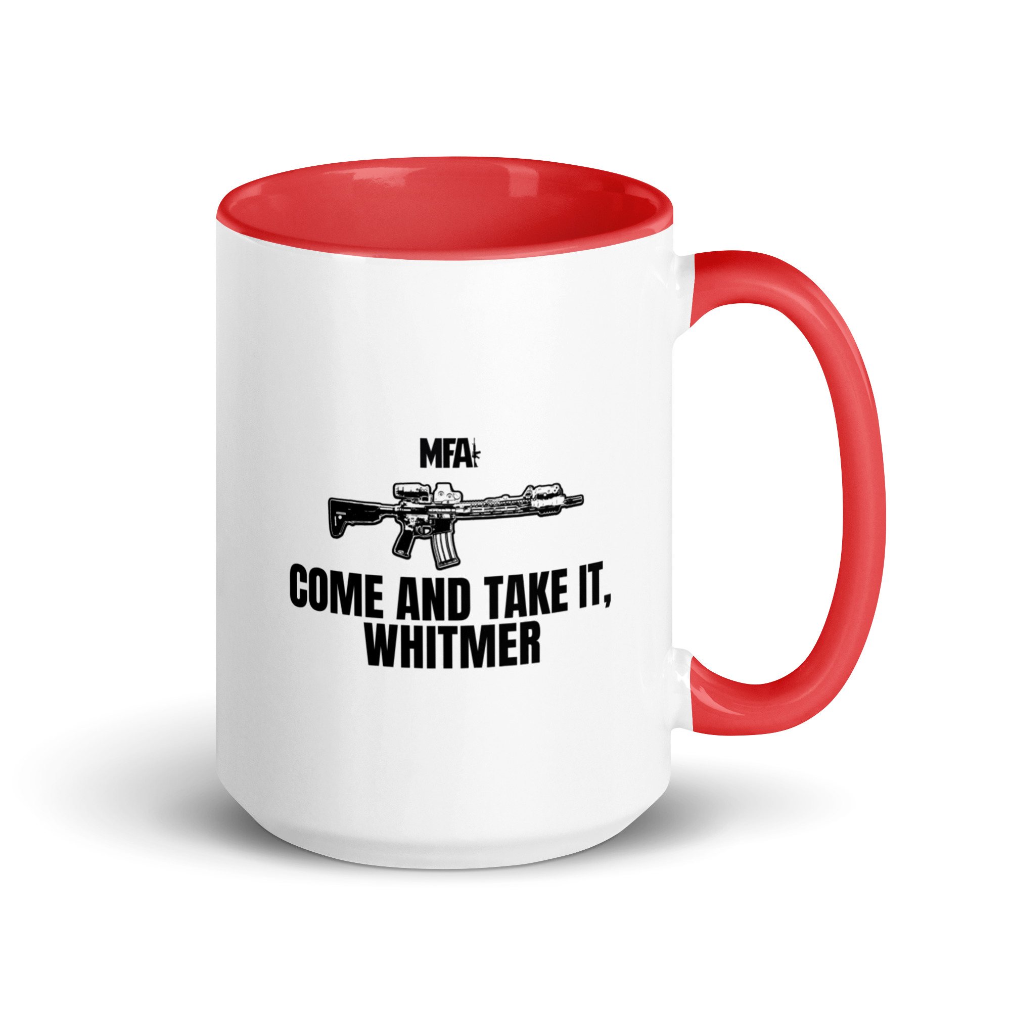 Come and Take it Whitmer Mug with Color Inside - Image 33